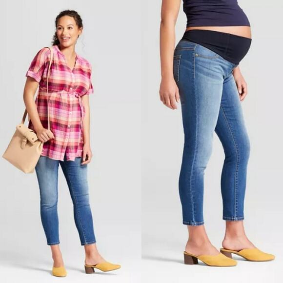 Isabel Maternity by Ingrid & Isabel Maternity Crossover Panel Skinny Size 16 - Picture 3 of 8